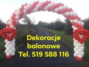 Weselna brama z balonów weselna brama balonowa na wesele girlanda z balonów łuk