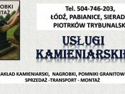 Nagrobki granitowe,  tel. 504-746-203, cena, Kalisz, nagrobek, pomnik