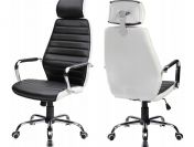 SKÓRZANY FOTEL BIUROWY KRZESŁO OBROTOWE VECOTTI ARTHUR ZAGŁÓWEK TILT SKÓRA