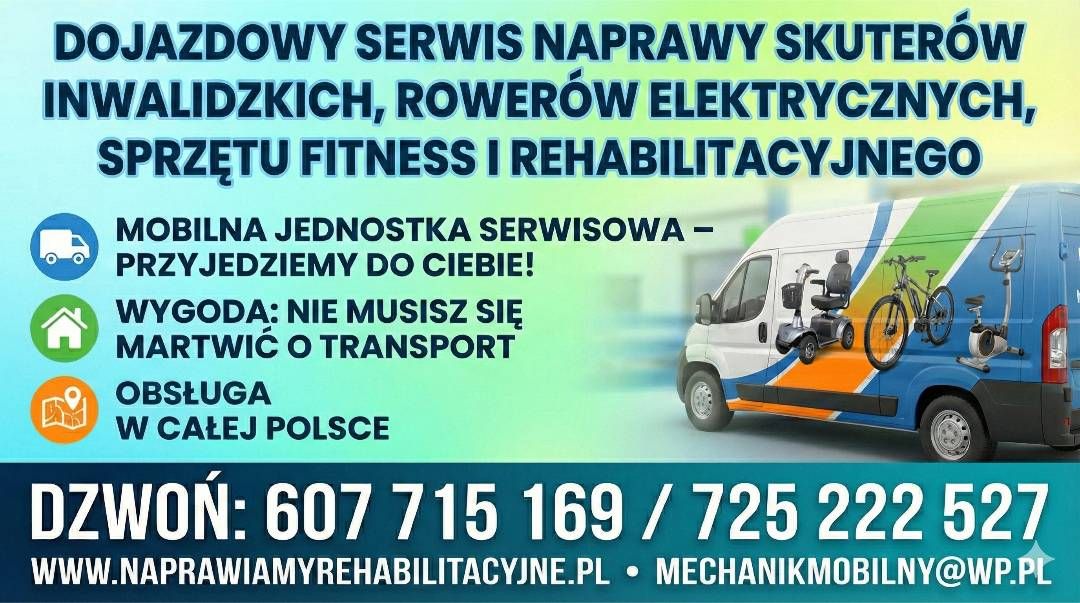 Mobilny serwis skuterów inwalidzkich, rowerów i sprzętu rehabilitacyjnego Konstancin-Jeziorna - Zdjęcie 1