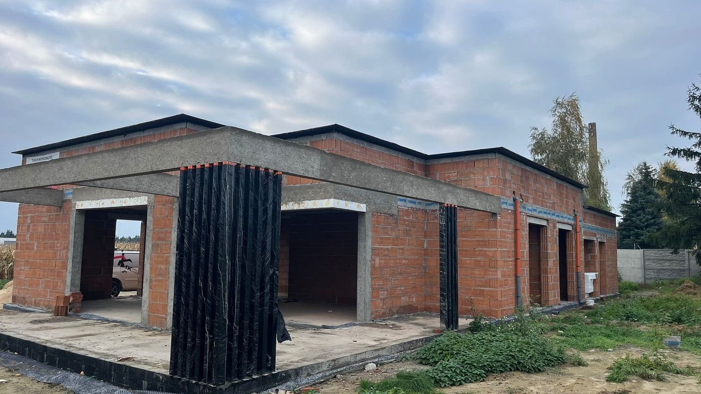 Nowoczesny dom parterowy – stan surowy zamknięty | Zagorzyn, gm. Blizanów Zagorzyn - Zdjęcie 1