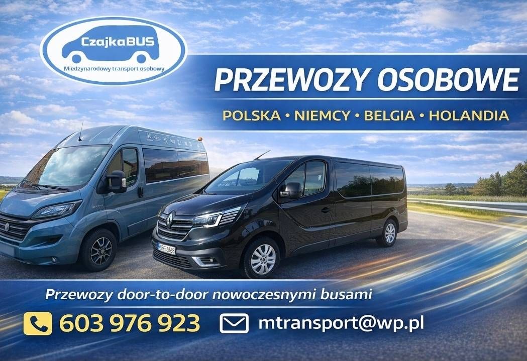 Przejazdy busem do Niemiec, Holandii, Belgii. Przeprowadzki Polska - Zdjęcie 1