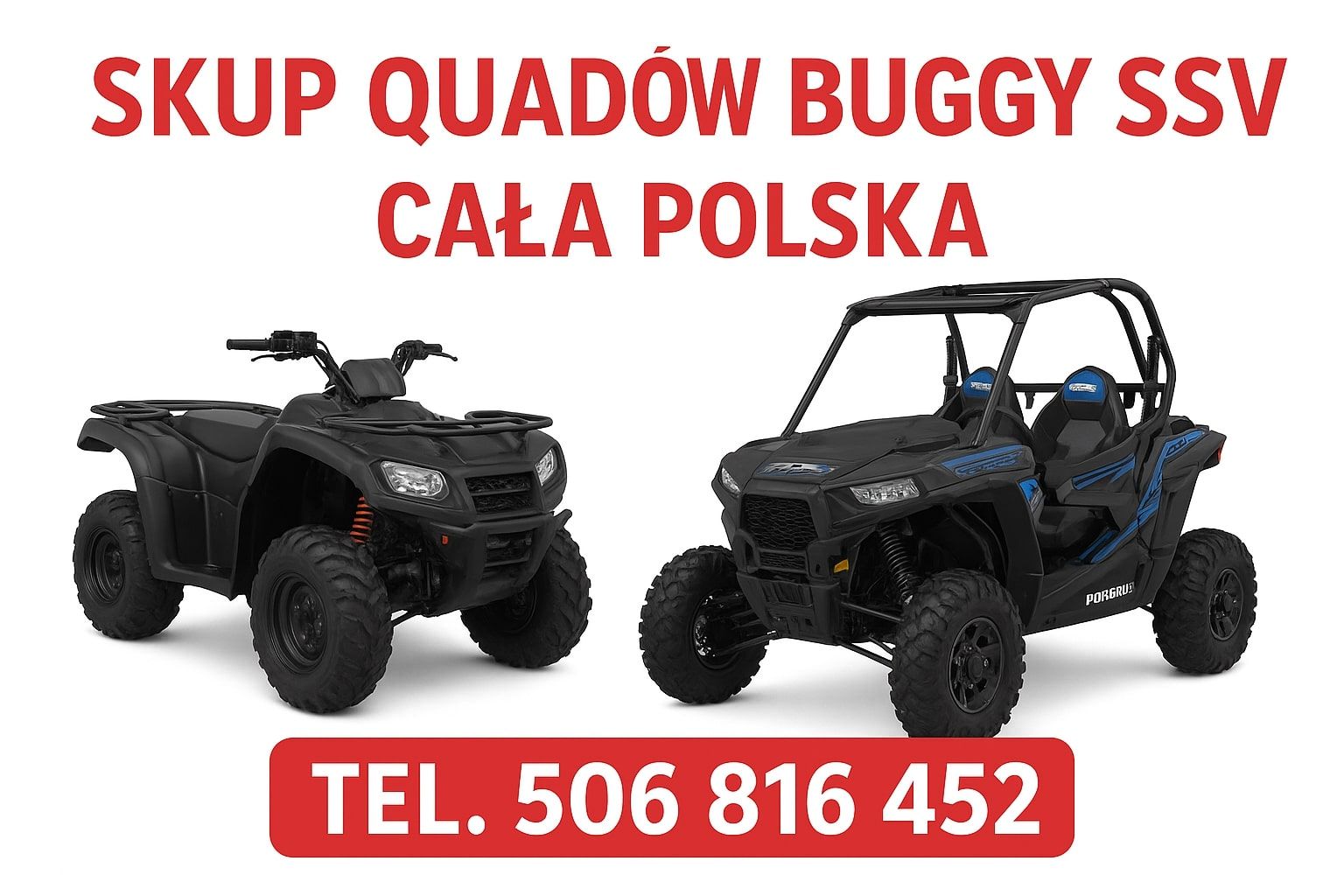 SKUP QUADÓW QUAD QUADY ATV BUGGY SSV -CAŁA POLSKA 24H/7 Kalisz - Zdjęcie 1