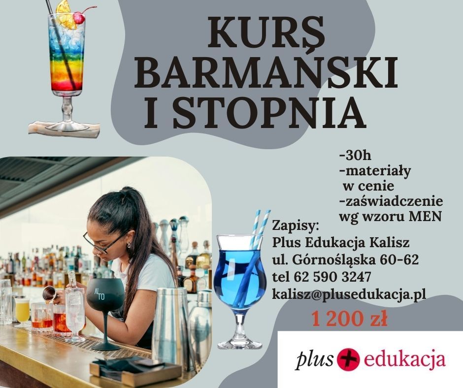 KURS  BARMAŃSKI I STOPNIA Kalisz - Zdjęcie 1