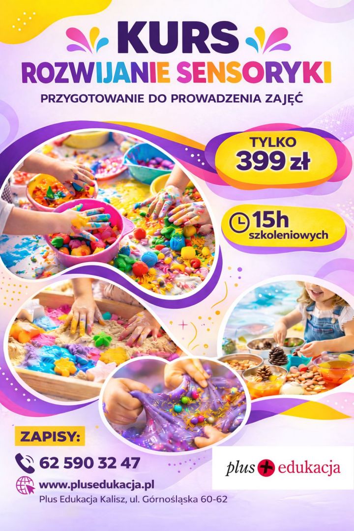 Kurs Rozwijanie Sensoryki- Przygotowanie do prowadzenia zajęć  - Zdjęcie 1