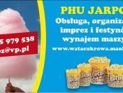 wata cukrowa popcorn obsługa wynajem maszyn