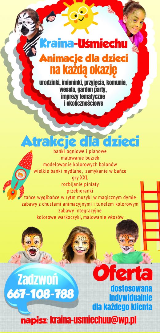 Animacje dla dzieci. Animator na urodziny, wesela, komunie, imprezy Ostrów Wielkopolski - Zdjęcie 1