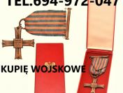 KUPIĘ WOJSKOWE STARE ODZNACZENIA,ODZNAKI,MEDALE,ORDERY TELEFON 694-972-047