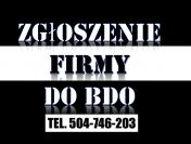 Rejestr BDO, tel. 504-746-203. Cena za złożenie wniosku dla firmy.